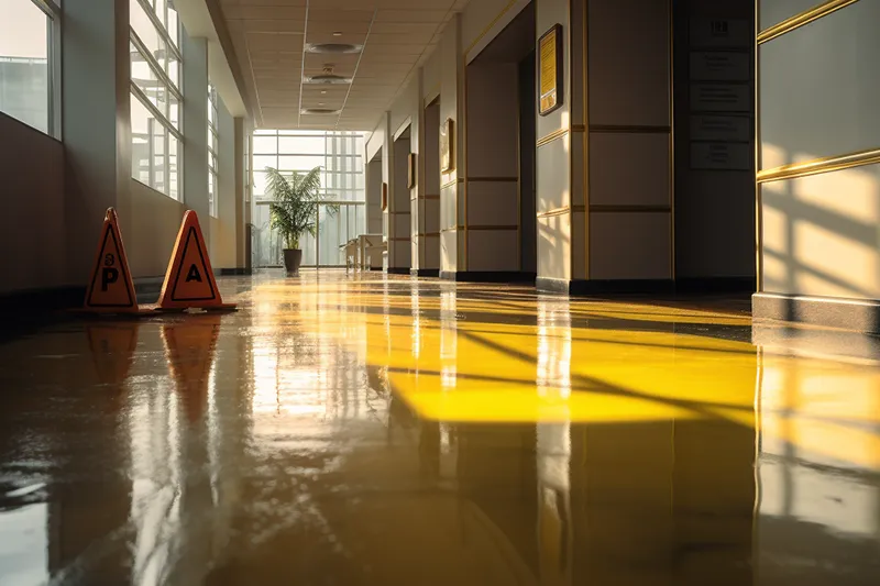 commercial building hallway